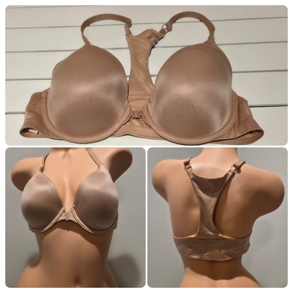 Victoria's Secret Body By Victoria Perfect Coverage Bra Front Close Nude 36C